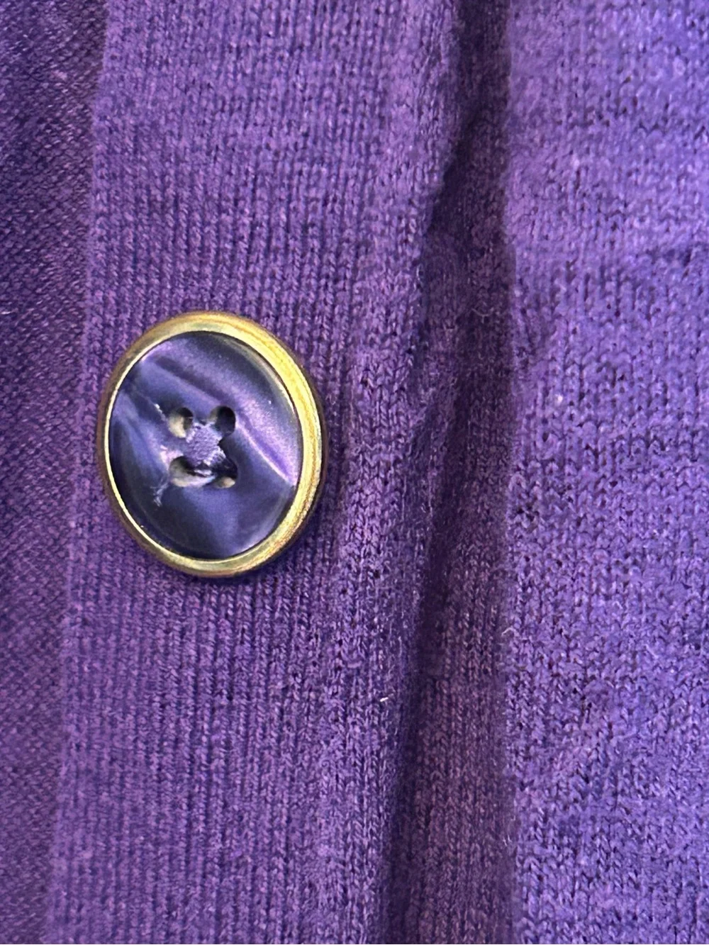 Banana Republic Purple Button-Front Cardigan Size L